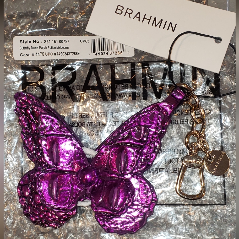 Brahmin Tassel Purple Potion Butterfly NWT